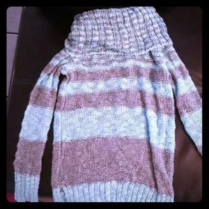 Sweater for girls blue and gray